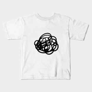 Confused Brain Thoughts of Squiggles Kids T-Shirt